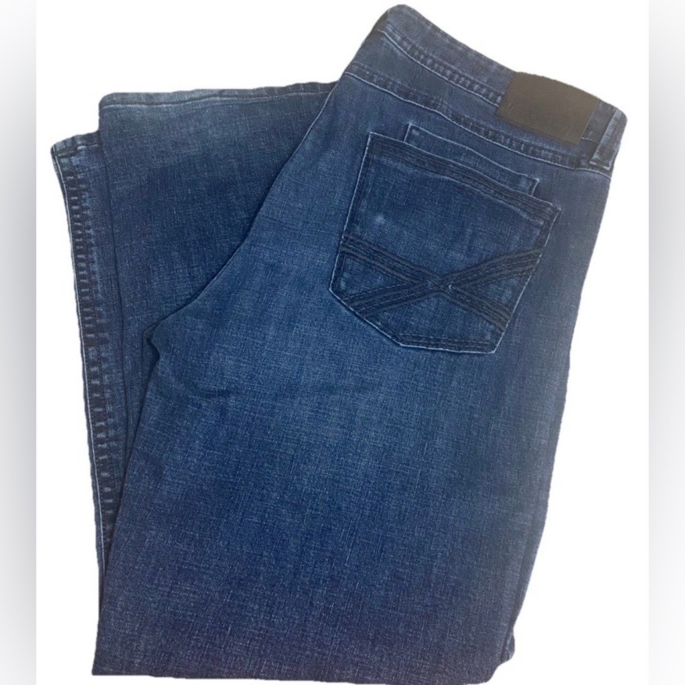 TK Axel Men's Slim Boot Cut Dark Blue Denim Jeans Size 38x30